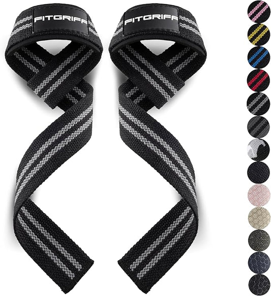 Fitgriff® Lifting Wrist Straps for Weightlifting, Gym, Deadlift, Workout (Made of Premium Cotton & Padded) - Men & Women