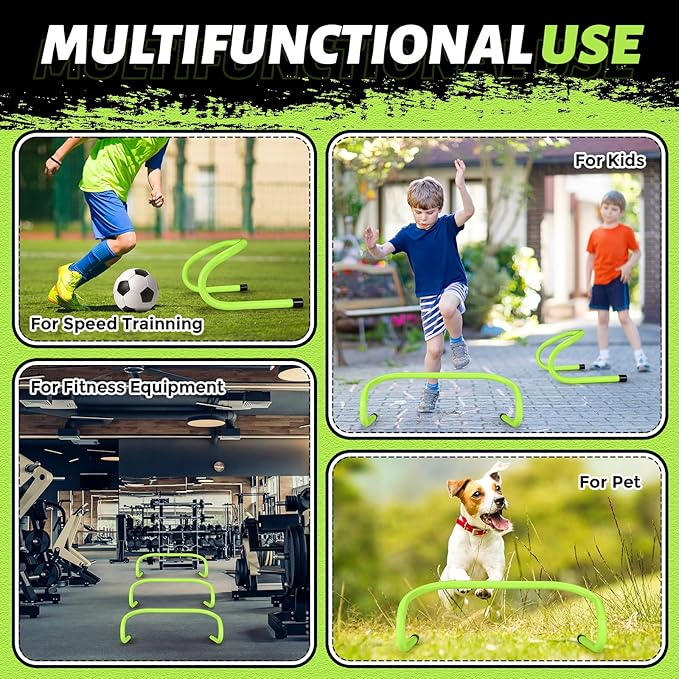 Wettarn 18 Pcs 6" Speed Training Hurdles Agility