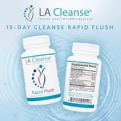 15 Day Cleanse and Detox - Rapid Flush 15 Day Gut Cleanse for Detox, Colon Cleanse, Colon Broom Gut Support - Enhance Digestion with Cascara Sagrada, Senna Leaf, Psyllium Husk - Capsules 30 Count