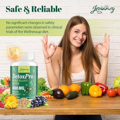 2000 MG Plant-Based Detox Cleanse – Natural Toxin Flush for Liver, Gut & Colon – Antioxidant & Digestive Support – Fast-Acting Detox Complex for Women & Men – 60 Capsules