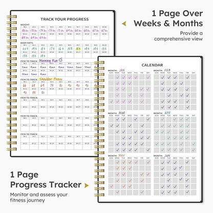Fitness Workout Journal for Women & Men A5(5.5" x 8.2") Workout