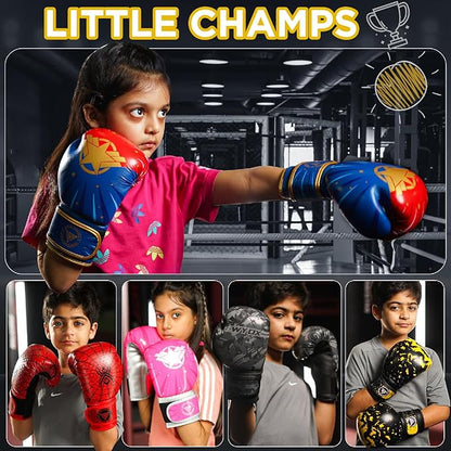 WYOX Kids Boxing Gloves 4oz 6oz 8oz – Youth Punching Gloves for Boys & Girls Ages 3–15 – Sparring Gloves for Punching Bag, Kickboxing, Muay Thai, MMA – Boxing Gloves for Kids Training Set