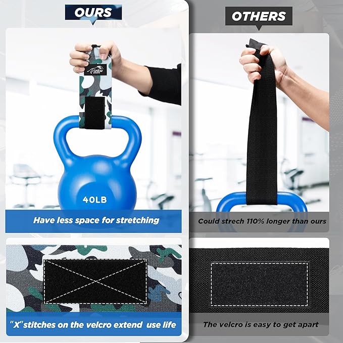 IPOW 18'' Professional Wrist Wraps for Weightlifting 2 Pack(IPF Approved), Heavy Duty Gym Wrist Straps for Working Out, Weight Lifting Wrist Brace for Men & Women, Wrist Support with Thumb Loop