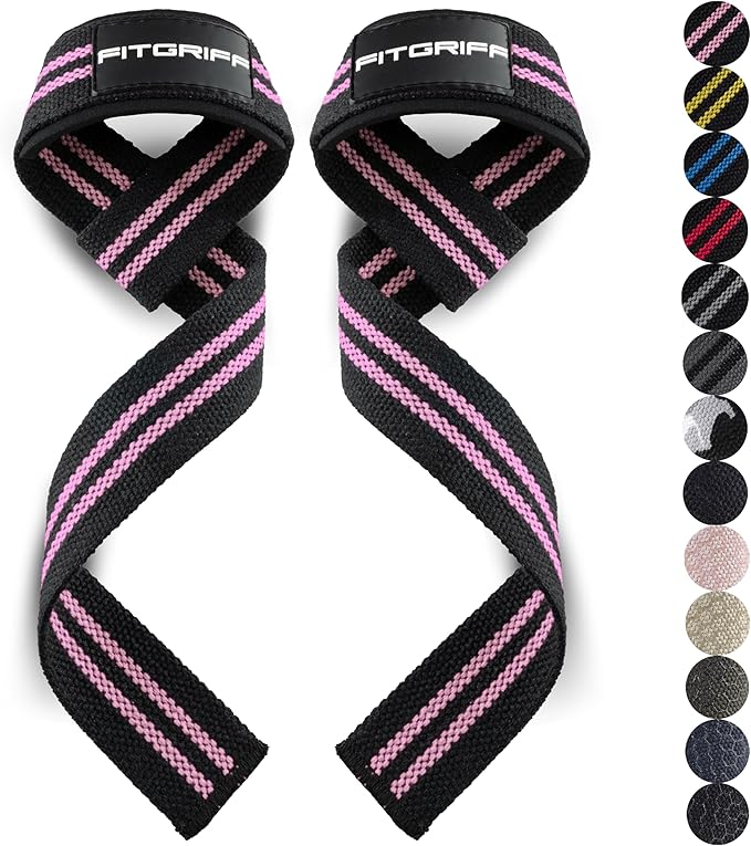 Fitgriff® Lifting Wrist Straps for Weightlifting, Gym, Deadlift, Workout (Made of Premium Cotton & Padded) - Men & Women