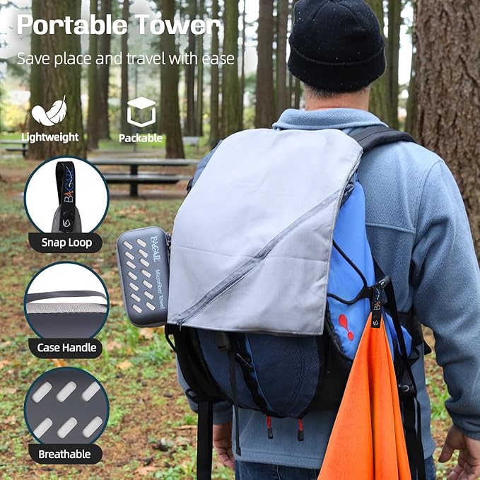 BAGAIL Camping Towel with EVA Case
