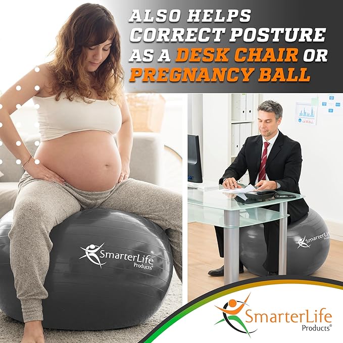 SmarterLife Workout Exercise Ball for Fitness