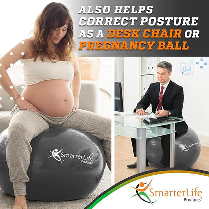 SmarterLife Workout Exercise Ball for Fitness