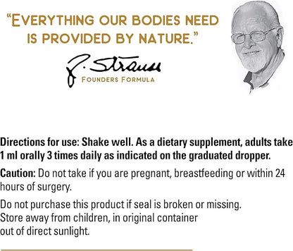 Strauss Naturals Bladder Support Drops Natural Supplements for Urinary System Support, Gluten-Free, Soy-Free, and Non-GMO, 7.6 fl oz.