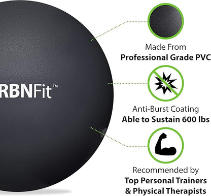 URBNFit Small Exercise Ball - 9-inch Mini Pilates