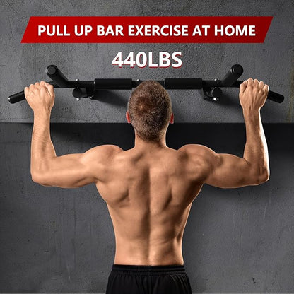 ONETWOFIT Wall Mounted Power Tower Pull Up Bar Station Workout Dip Station,Multi-Function Chin Up Bar Exercise Power Tower Set Training Equipment Support to 440Lbs