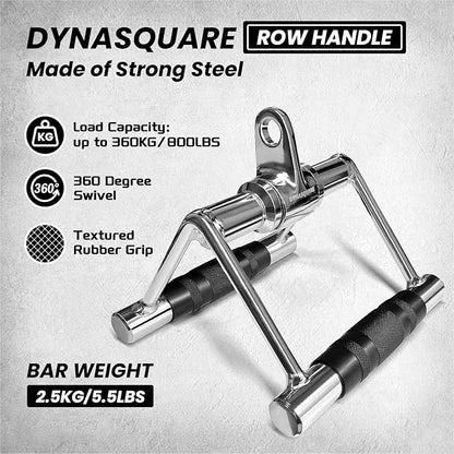 Tricep Press Down Cable Machine Attachment, Made of Heavy Duty Solid Steel, LAT Pulldown Attachments, Home Gym Accessories, Double D Handle, V Bar, Tricep Rope, Pull Down Bar