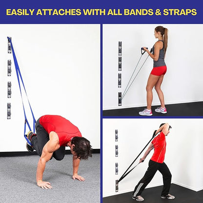 Anchor Gym PRO Training Station with 6 Workout Wall Mounts for Home Fitness Gyms (Wood Screws Included)