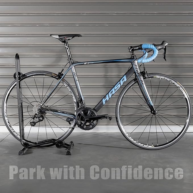 BikeHand Bike Floor Stand Parking Rack Stand - for 24"-29" Mountain MTB & Road Bikes Bicycles Indoor Outdoor Garage Storage - Classic New Version for 1 Bike
