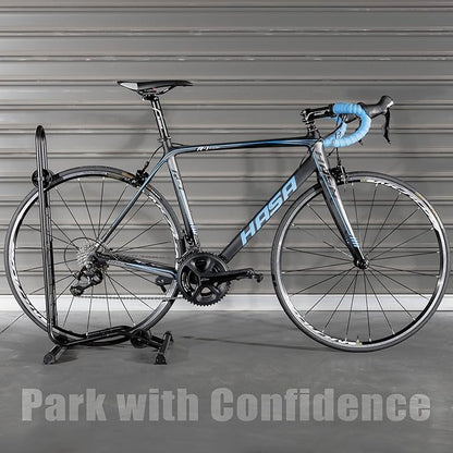 BikeHand Bike Floor Stand Parking Rack Stand - for 24"-29" Mountain MTB & Road Bikes Bicycles Indoor Outdoor Garage Storage - Classic New Version for 1 Bike
