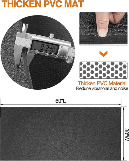 Exercise Equipment Mat 24"x68"/ 30"x60"/ 36"x78"/ 36"x96" Treadmill