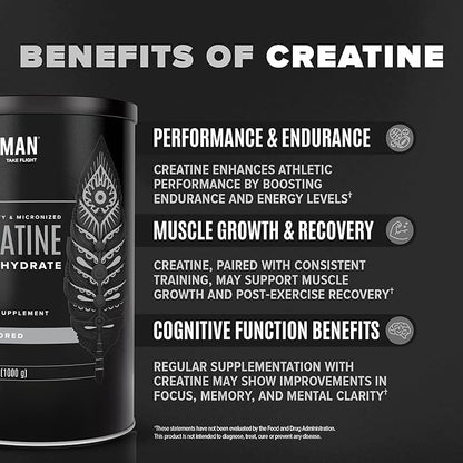 BIRDMAN Micronized Creatine Monohydrate Powder 80 Servings (5 Grams 0.8lb