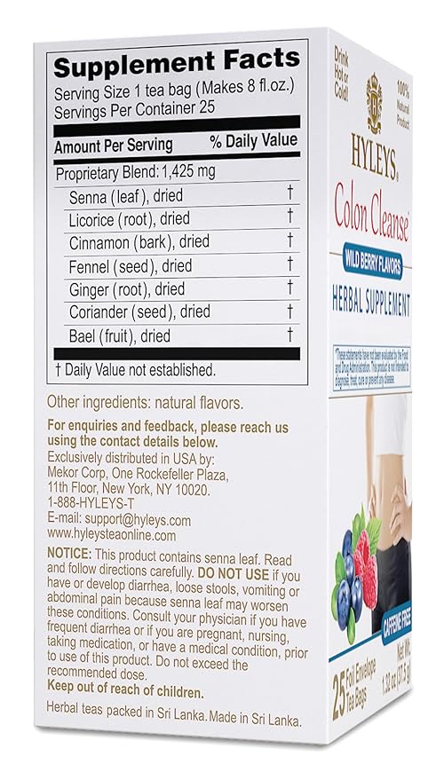 Hyleys Tea Colon Cleanse Wild Berries (1 Pack)