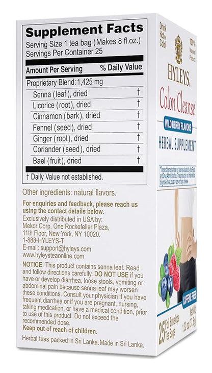 Hyleys Tea Colon Cleanse Wild Berries (1 Pack)