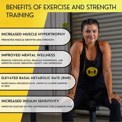 HulkFit Total Body Workout Weighted Exercise Bar Exercise Equipment for Mobility and Strength Training Squats, Lunges, Bench Press, and Deadlifts - Multiple Weights and Multicolor