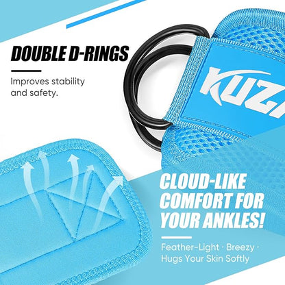 Ankle Resistance Bands with Cuffs for Working Out, Resistance Bands for Women, Exercise Bands for Leg and Glute, Booty Workout Equipment for Kickbacks, Butt and Hip Training, Ankle Weights Bands Set
