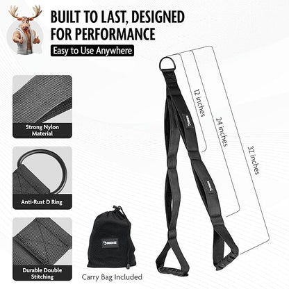 DMoose Tricep Rope Cable Attachment - Multi-Grip Gym Rope for Triceps, Back & Shoulders - Versatile Workout Tricep Pull Down Attachment for Muscle Isolation & Strength Training
