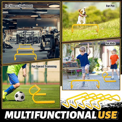 Wettarn 10 Pcs Speed Agility Training Hurdles Detachable