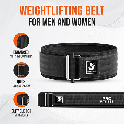 Weightlifting Belt for Men & Women - 4''