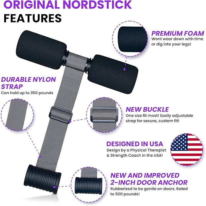 NordStick Nordic Hamstring Curl Strap - Original Nord 5 Second