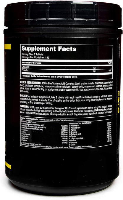 Universal Nutrition - 100% Beef Aminos -3g of Beef Protein Isolate for Recovery and Growth - 400 Tabs