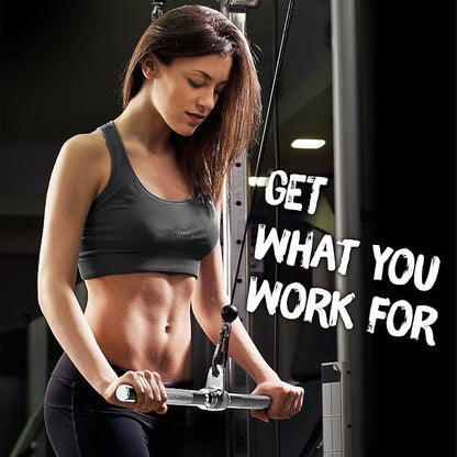 Yes4All Cable Machine Attachment, Tricep Straight Bar, V Bar, LAT Pulldown Attachments/Accessories Load 880lbs for Home Gym