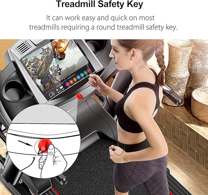 EEEKit Treadmill Magnet Safety Key, Universal Treadmill Key Replacement, Magnetic Emergency Stop Compatible with Image Reebok Epic Golds Gym Freemotion Healthrider Running Machine