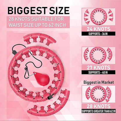 28 Detachable Knots Smart Weighted Hula Hoops