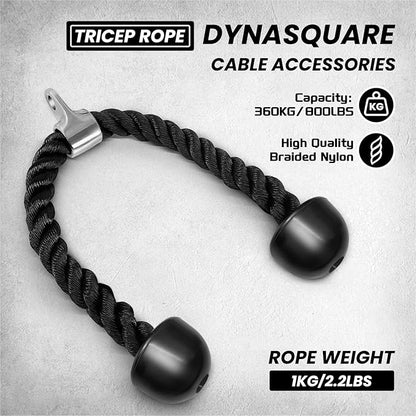 Tricep Press Down Cable Machine Attachment, Made of Heavy Duty Solid Steel, LAT Pulldown Attachments, Home Gym Accessories, Double D Handle, V Bar, Tricep Rope, Pull Down Bar