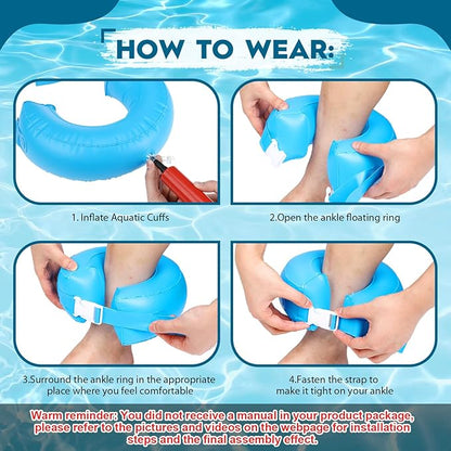 2 Pcs Water Ankle Weights for Pool Exercise