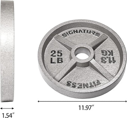 Signature Fitness Deep Dish 2-Inch Olympic Cast Iron