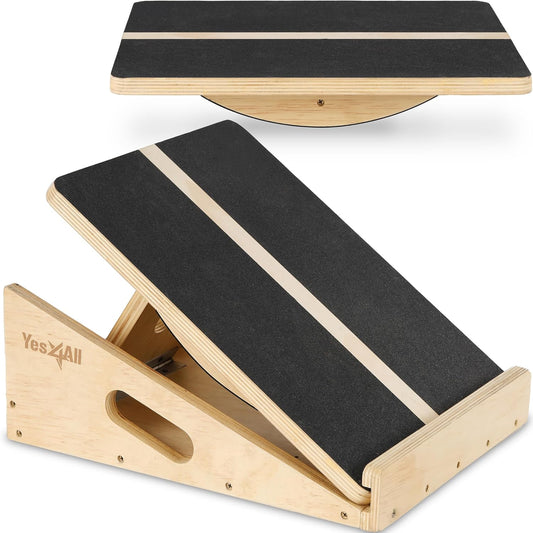 Professional Incline Board, Slant Board Calf Stretching, Squat Wedge and Anti-Slip Surface, Portable Side Handle