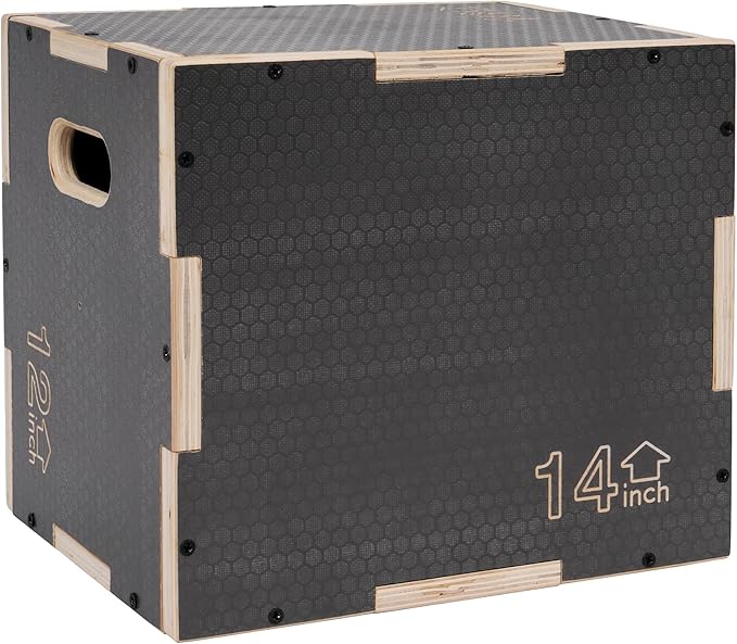 Signature Fitness 3 in 1 Non-Slip Wooden Plyo