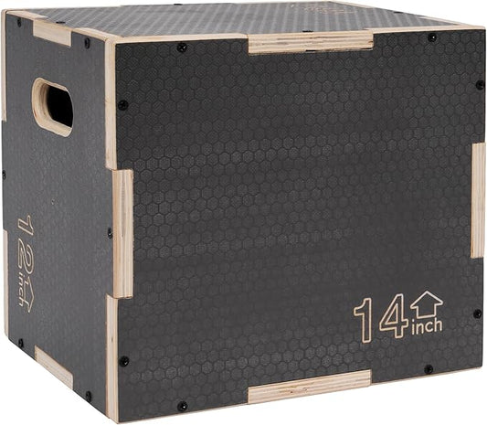 Signature Fitness 3 in 1 Non-Slip Wooden Plyo
