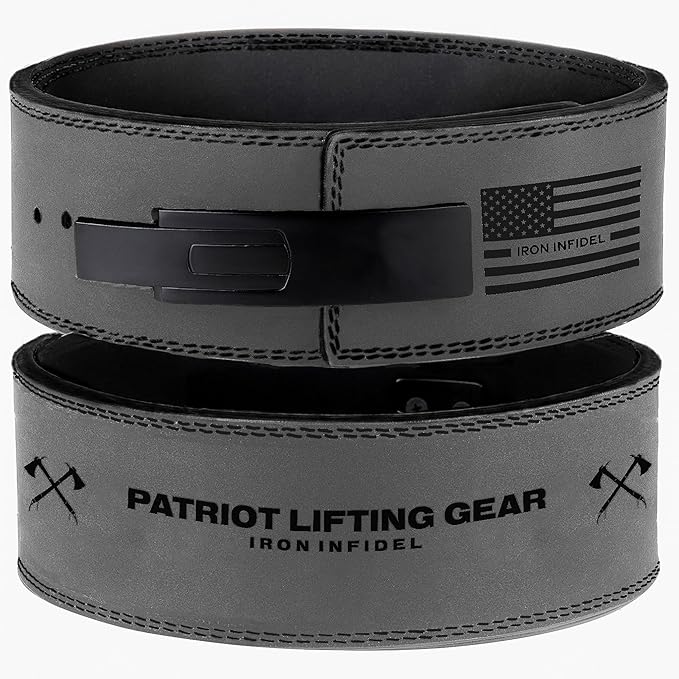 Weight Lifting Belt - Lever Gym Belt for Weightlifting 10mm Leather 4 Inches
