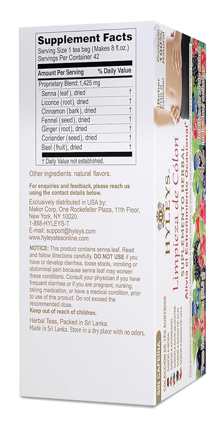 Hyleys Colon Cleanse Assorted 42 Ct (12 Pack)
