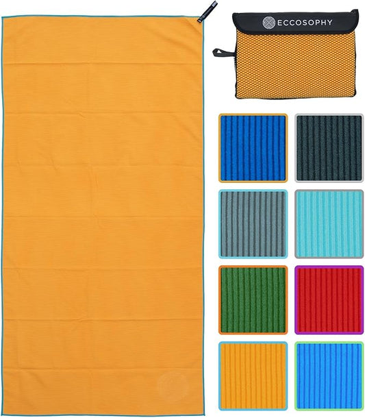 ECCOSOPHY Microfiber Gym Towel for Working Out - (60x30-Creamsicle)