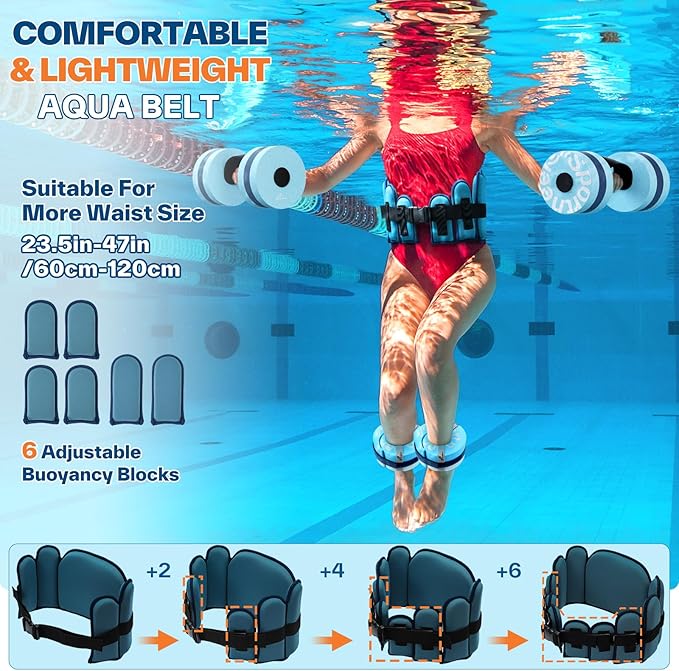 Sportneer Water Aerobics Pool Exercise Equipment New 6-Piece