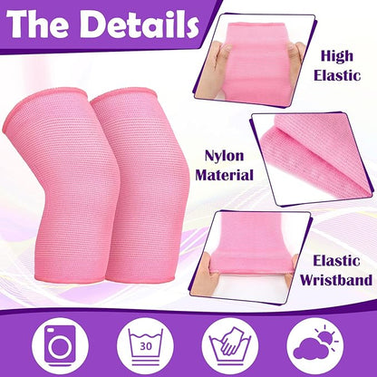 Hungdao 3 Pairs Kids Knee Brace Breathable Flexible Elastic Knee Sleeves for Kids Girls Volleyball Basketball Dance Skating(Large)