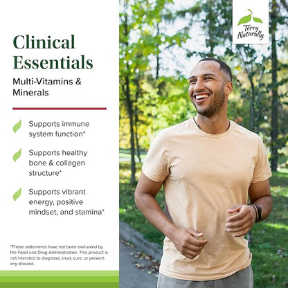 Terry Naturally Clinical Essentials - 120 Capsules, Pack of 2 - Multi-Vitamin & Minerals - Gentle on The Stomach, No Vitamin Aftertaste - Non-GMO, Gluten Free - 60 Total Servings