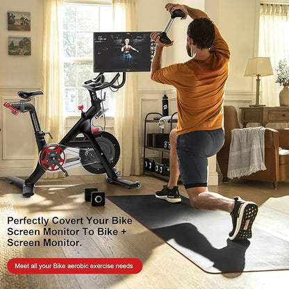 COOLWUFAN Peloton Screen Swivel Mount, 360° Upgraded Screen Rotate Monitor Adjuster for Peloton Bikes (Not Compatible with Peloton Bike+)