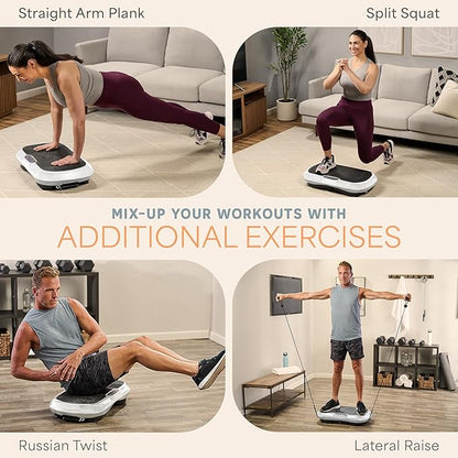 Lifepro Waver Vibration Plate Exercise Machine – High-Intensity Vibration for Muscle Activation, Full-Body Workout Vibrating Platform with Loop Bands, Fitness Equipment for Strength Toning & Fat Loss