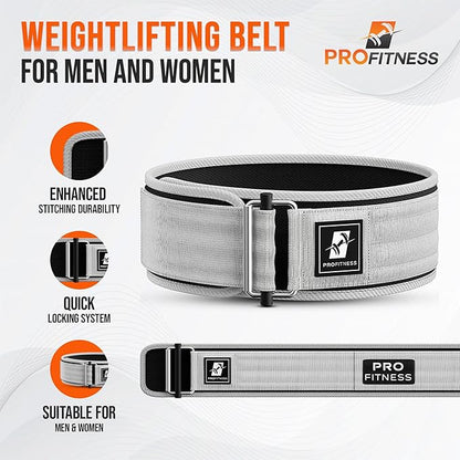 Weightlifting Belt for Men & Women - 4''