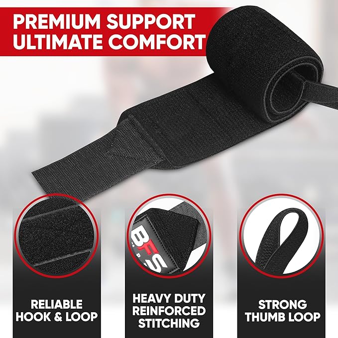 Wrist Wraps for Weightlifting,18” Premium Quality Wrist Straps for Weightlifting,Weight Lifting Wrist Wraps with Thumb Loop for Curls Dips,Powerlifting Weight Training Men Women