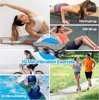 Vibration Plate Exercise Machine for Lymphatic Drainage Weight Loss, Whole Body Workout Vibration Fitness Platform ,Home Training Equipment ,Sport Gym for Weight Loss Fat Burner for Women Men