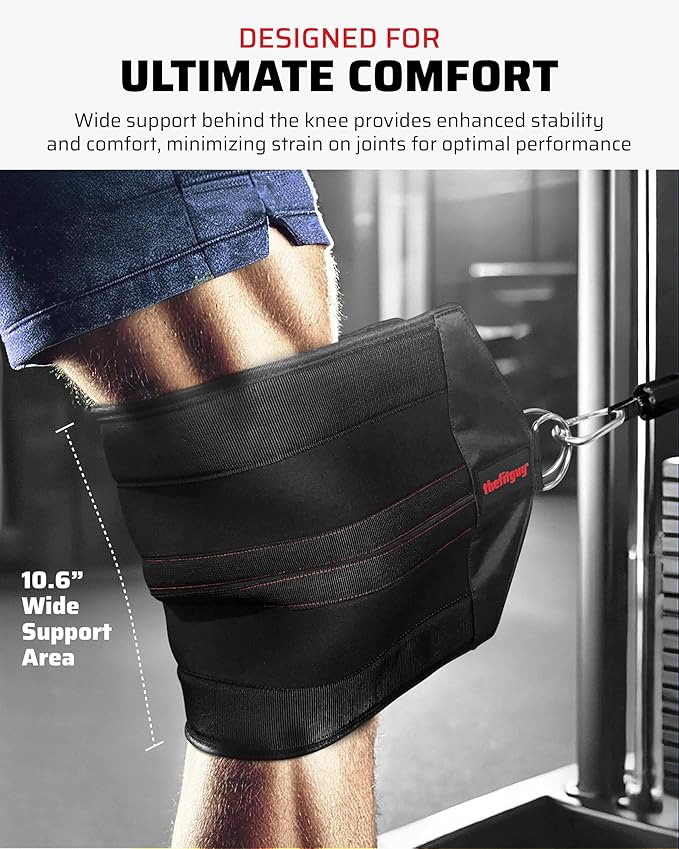 Squat Knee Attachment for Cable Machine, Resistance Band & Smart Gym | Supports Deep Split Squats | Promotes Knee Strength, Ankle Mobility & Joint Stability | Home & Commercial Gym Accessory
